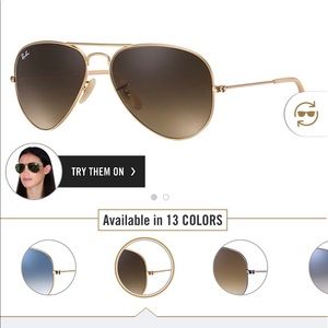 Ray-Ban Brown Gradient Avaitors
